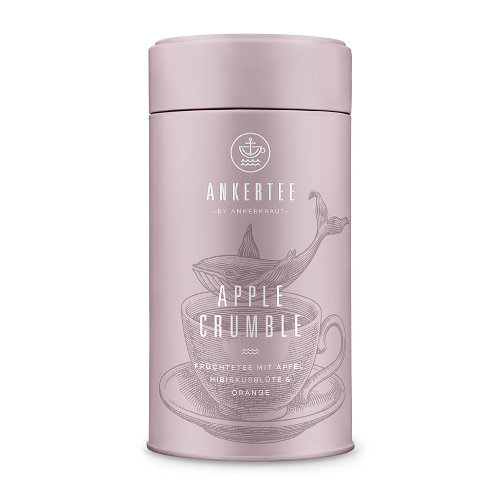 Ankertee-Dose mit der Aufschrift APPLE CRUMBLE, Früchtetee