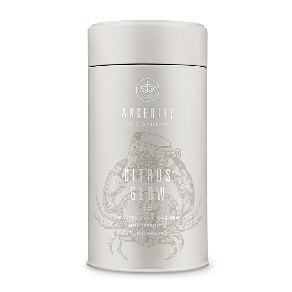 Ankertee-Dose mit der Aufschrift CITRUS GLOW, Kräutertee