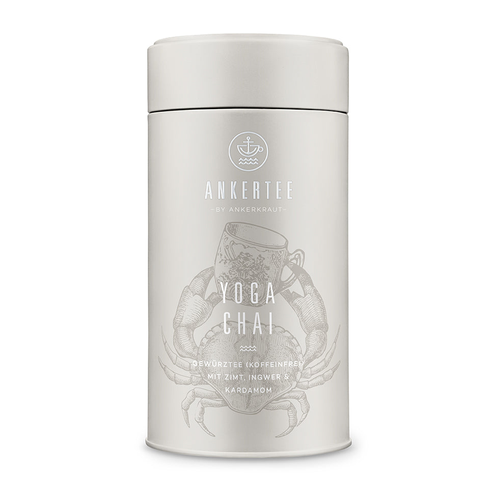Ankertee-Dose mit der Aufschrift YOGA CHAI, Gewürztee